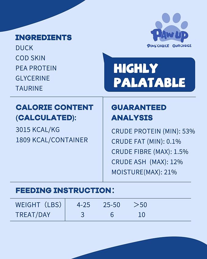 PAWUP Duck Wrapped Cod Skin Rolls Dog Treats, Natural Fish Skin Chews with Real Duck, Rawhide-Free Dog Snacks for Small & Medium Dogs, 21 oz