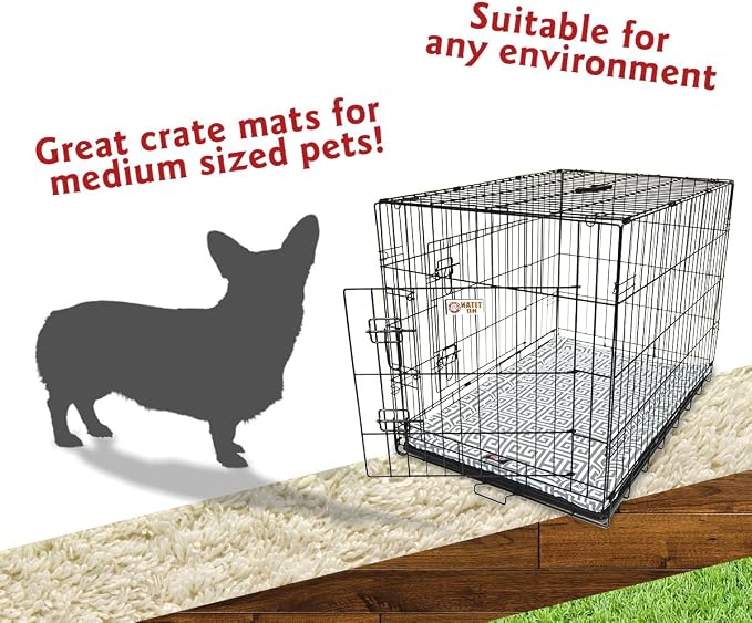 36" Towers Gray Crate Dog Bed Mat By Majestic Pet Products