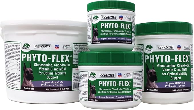 Dogzymes Phyto Flex - Glucosamine, Chondroitin, MSM and Hyaluronic Acid… (8 Ounce)