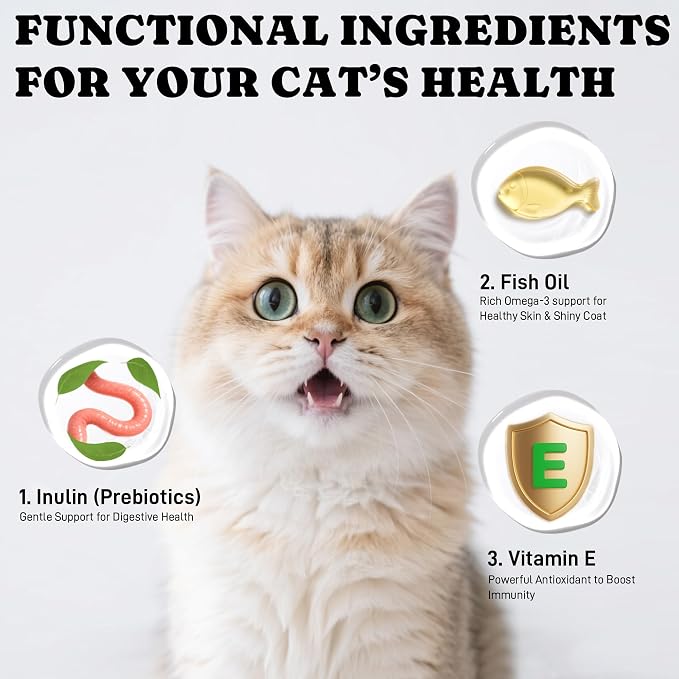 Lickable Cat Treats, High Moisture Hydrating Creamy Puree Squeeze Tubes, Variety Pack, 48 Tubes 0.5oz, Grain-Free, Omega Oils & Vitamin E, Skin & Coat Health, Digestive and Immune Support