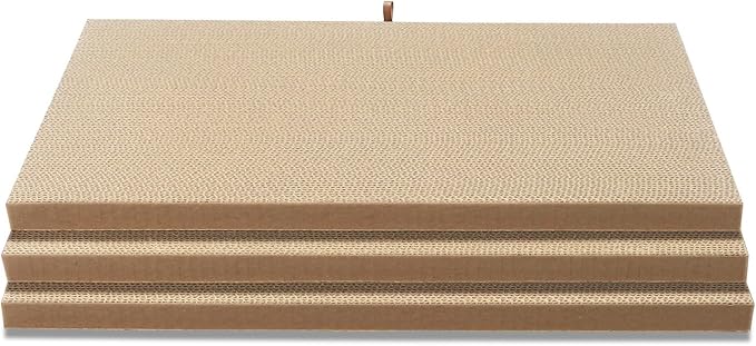 PETKARAY Replacement Scratching Boards for Frame Cat House, Cardboard Scratch Pad for Indoor Cats, Pack of 3