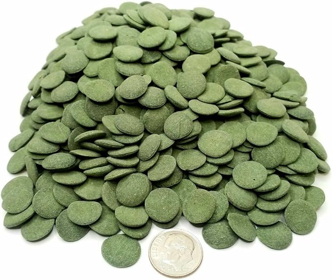 Sinking 12mm - 1/2" Spirulina Algae Wafers, Ideal for All Bottom Fish, Plecos, Shrimp, Snails, Crayfish, All Herbivorous and Omnivorous Tropical Fish...1-lb
