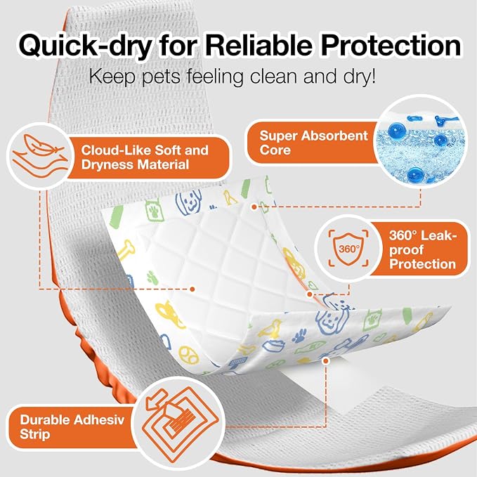 Dog Diaper Liners for Male and Female Dogs(100ct), Super Absorbent Disposable Dog Diaper Booster Pads Inserts fit Most Reusable and Washable Pet Belly Band, Wraps