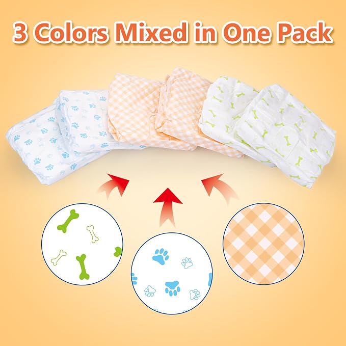 Pet Soft Dog Diapers Female - Disposable Puppy Diapers, Cat Diaper 72pcs Small