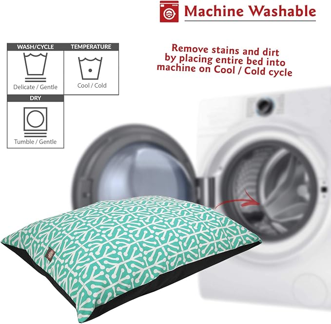 Majestic Pet Rectangle Medium Dog Bed Washable – Non Slip Comfy Pet Bed – Dog Crate Bed Super Value Pillow Dog Bed – Dog Kennel Bed for Sleeping - Dog Bed Medium Breed 35 x 28 Inch – Aruba Pacific