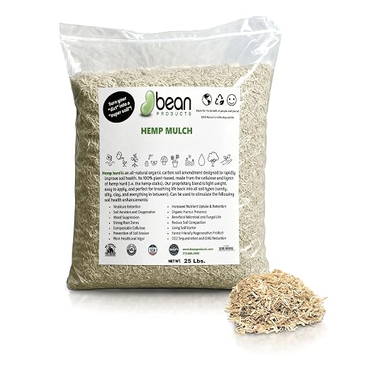 Garden Bed Organic Soil Conditioner - Hemp HURD Garden Mulch - Eco Friendly Potting Soil Aid - Moisture Retaining - Weed Suppressor - Perfect for Flowers & Vegetables - Grown in The US - 25 lbs.
