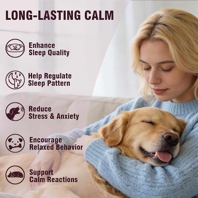 Calming Chews for Dogs 200 ct, Dog Calming Treats and Bites with Melatonin Anxiety Relief Treats for Dogs- Supports Relaxation for Travel, Separation, Barking, Fireworks, Chicken Flavor