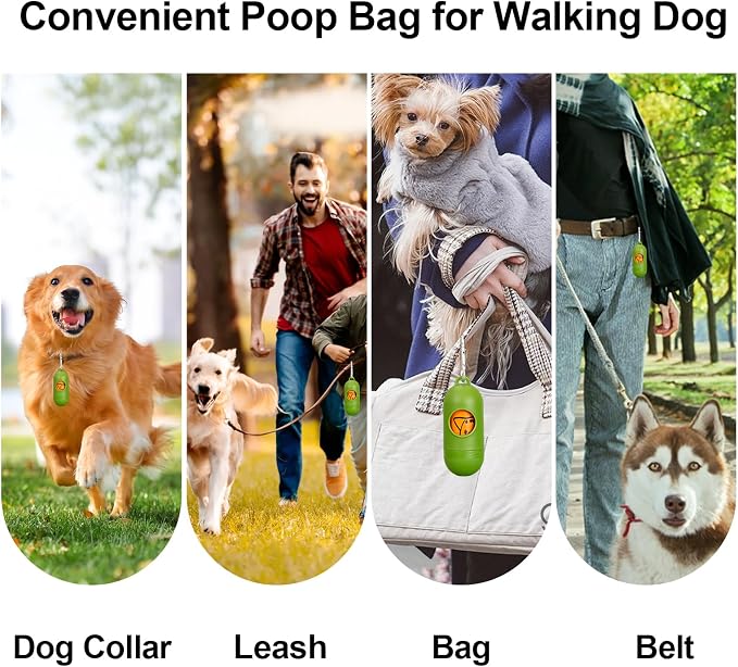 Scented Dog Poop Bags With Dispenser, Strong and Leak-proof Waste Bags for Pets, 870 Count (58 Packs of 15), 13 Inch x 9 Inch (Orange)