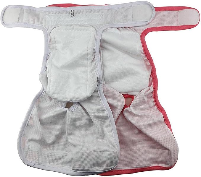 Washable Female Dog Diapers, 7 Pack Reusable Pet Incontinence Protectors, Multiple Patterns, XS-L Sizes, Comfort Fit with Elastic Edges (S)