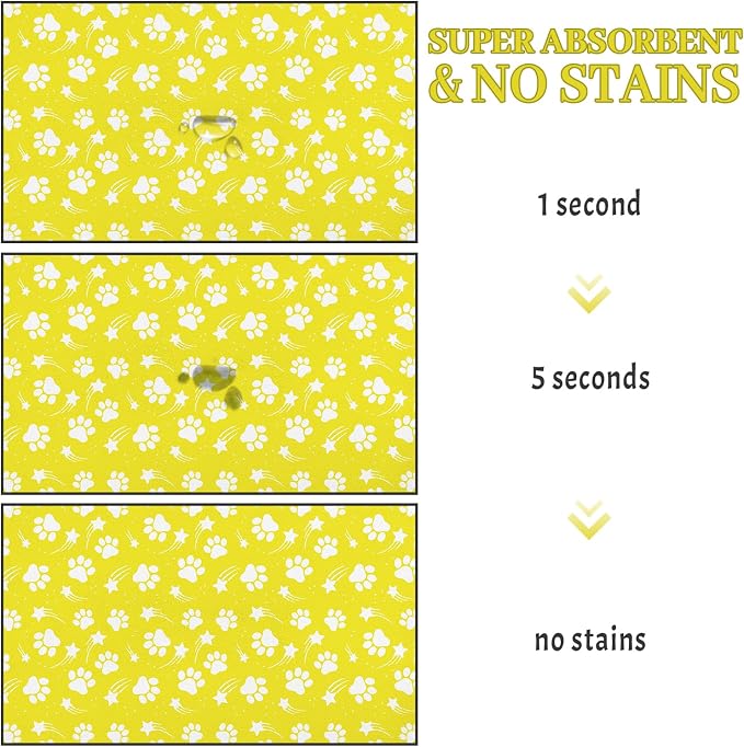 Dog Food Mat 24x32 Inch Pet Feeding Absorbent Mats for Floor Dog Cat Water Bowl Placemat Non-Slip Washable Pet Food and Water Mat