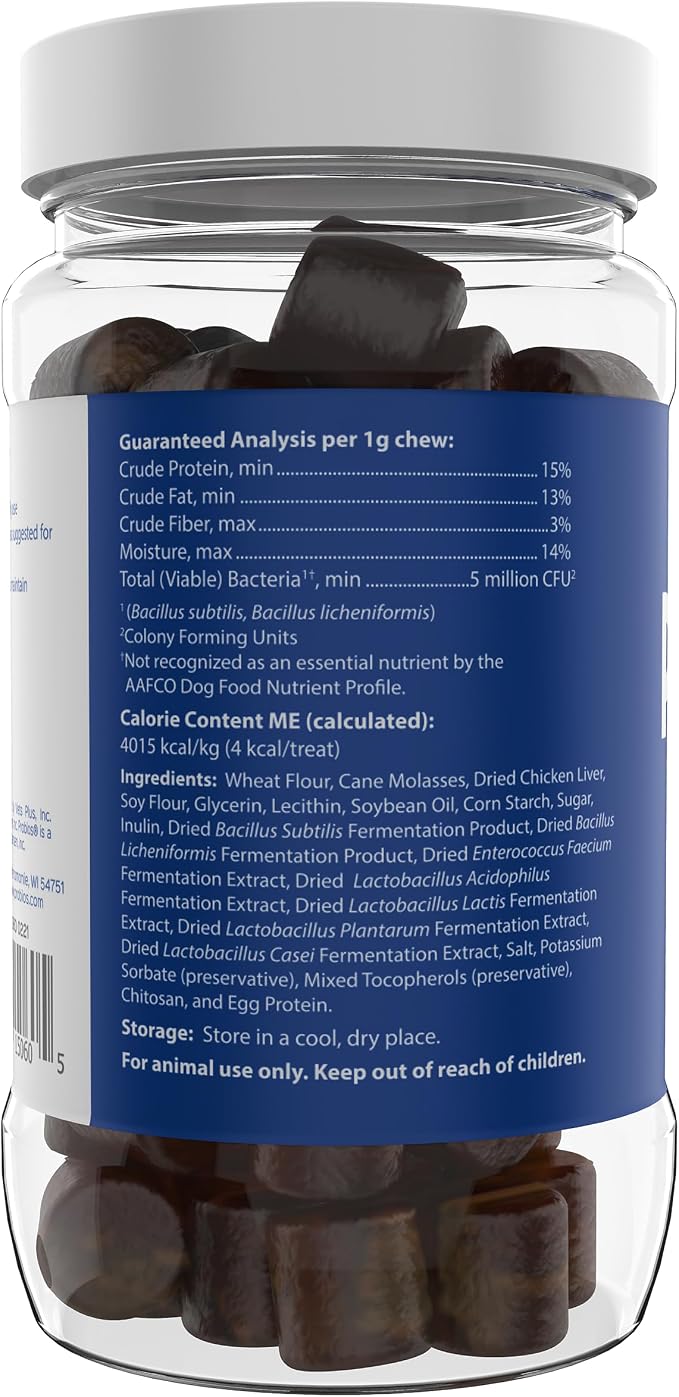 Probios for Dogs Soft Chews, Daily Probiotic Supplement for Gut Health, Digestion and Immune Support Medium and Large Breeds, Chicken Liver Flavor, 4.23 oz 120 Chews