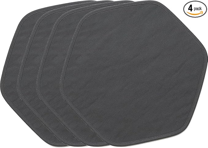 Amakunft 4Pcs Waterproof Hexagon Playpen Mat Washable Pee Pad Fit with Small Animal Playpen (42.5in x 41in) Reusable Pet Bedding Liner for Guinea Pig, Rabbit, Hamster, Chinchilla, Hedgehog