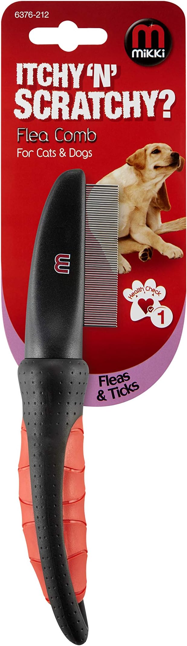 Mikki Dog, Cat Flea Comb - Flea Remover for Small to Medium Sized Pets - Dust, Lice Comb Brush