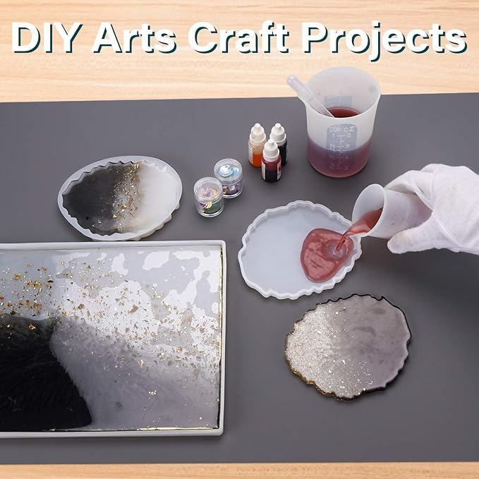 Gartful Silicone Mat Dark Grey 25.2" x 17.7", Large Craft Sheet, Desk Work Mat & Countertop Protector