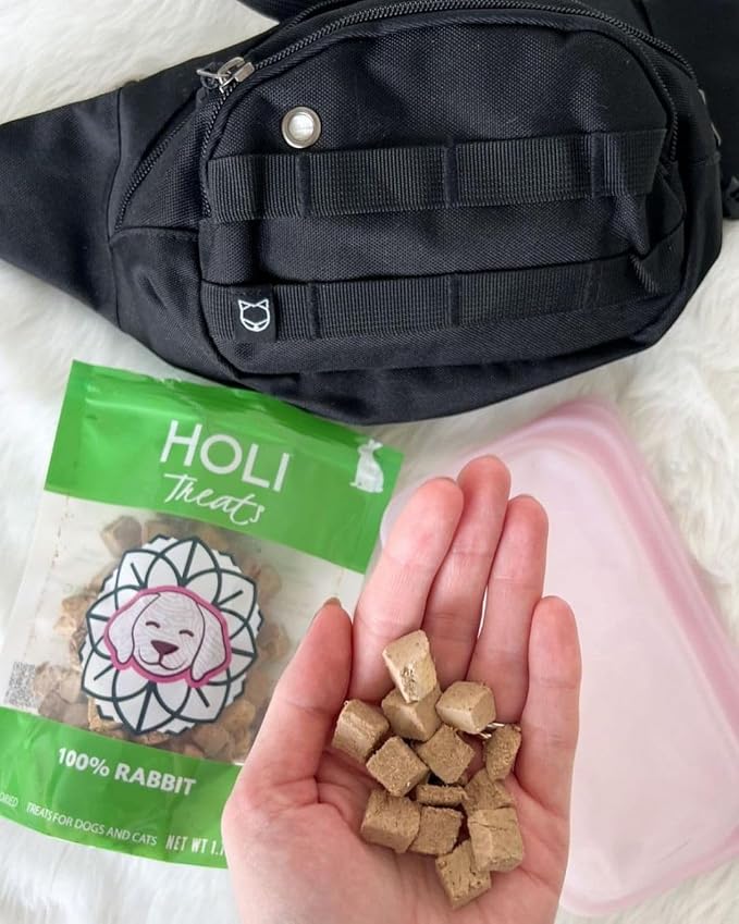 HOLI Freeze Dried Rabbit Dog Treats – Single Ingredient Freeze Dried Rabbit Treats for Dogs – All Natural – High Value Training Treats - 1.75 oz