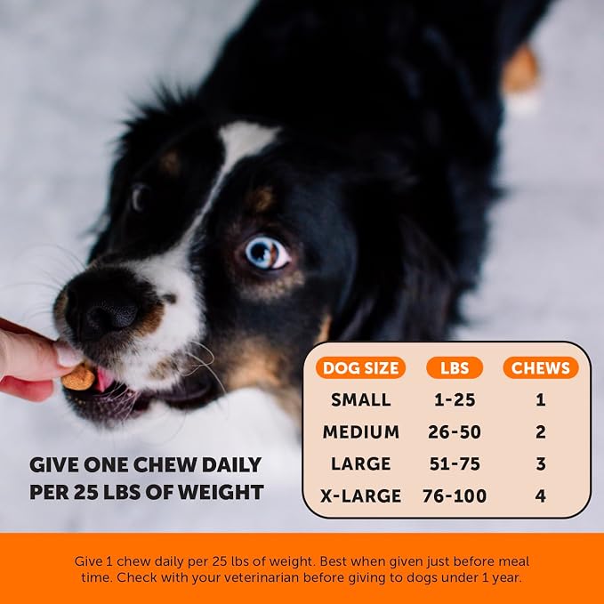 11-in-1 Advanced Hip + Joint Supplement for Dogs - Mobility Support with Glucosamine Chondroitin, Turmeric, & Green Lipped Mussel, MSM - Soothes Joint Stiffness & May Reduce Discomfort (Duck, 90 Ct)