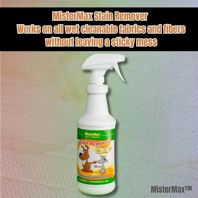 Mister Max Anti Icky Poo Pet Enzyme Cleaner - Cat & Dog Urine Odor Remover, Stain Remover, & P-Bath Urine Pre-Treat Conditioner - Complete Spray Set