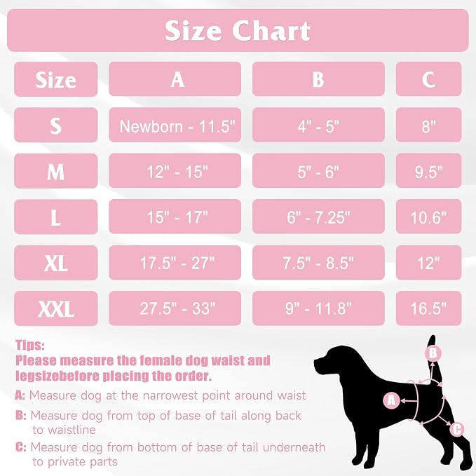 Dog Diapers Female 5pcs,Reusable Dog Doggie Puppy Doggy Diapers Female, Period Panties in Heat, Owl, XXLarge
