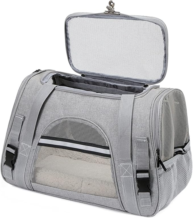 Foldable Breathable Pet Bag Portable Single-Shoulder Diagonal Pet Box Airline Approved,Soft-Sided Cat Carrier