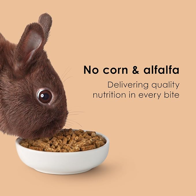 Kaytee Timothy Complete Rabbit Food, Made with Timothy Hay, High in Fiber, Supports Dental Health and Digestion, 25 Pounds