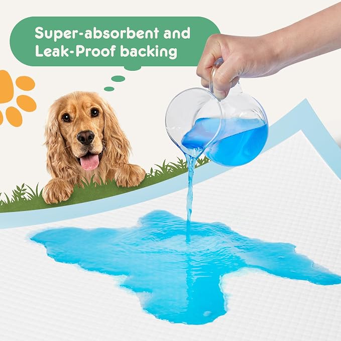 DUMOS 100 Count Puppy Pads for Dogs, 22" x 22" Potty Puppy Training Pad, 6-Layer Dog Cat Pee Pads, Super Absorbency Disposable Pet Leakproof Quick Drying Pad
