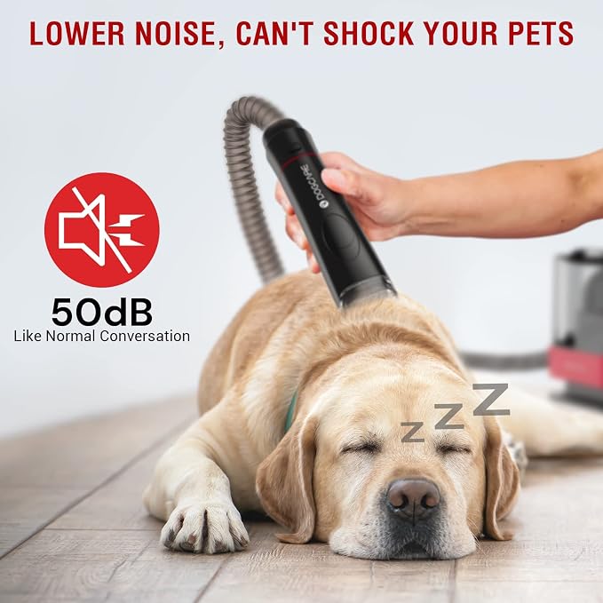 DOGCARE Pet Clipper Grooming Kit and Vacuum Suction 99% Pet Hair, Professional Grooming Clippers for Dog