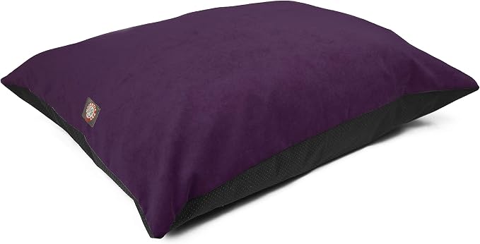 Majestic Pet Rectangle Dog Bed Washable Non Slip Comfy Crate Bed Large Breed 46 x 35 Inch Villa Aubergine