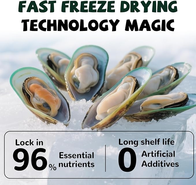 PAWUP Freeze Dried Green Lipped Mussels &Minnows Dog Treats – Raw Single Ingredient Snacks for Joint & Hip Health, Rich in Omega-3, Grain Free
