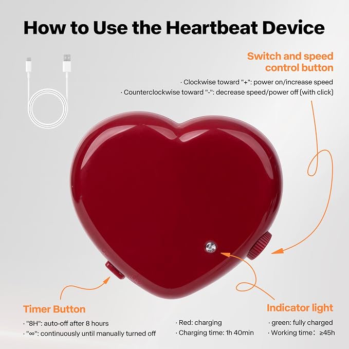 Pet Prime Heartbeat Dog Toy for Puppy Anxiety with Rechargeable Heartbeat - Smart Timer and Adjustable Speed Features to Soothe Puppies,Include 1PC Disposable Heat Pack for Extra Comfort (Bear)