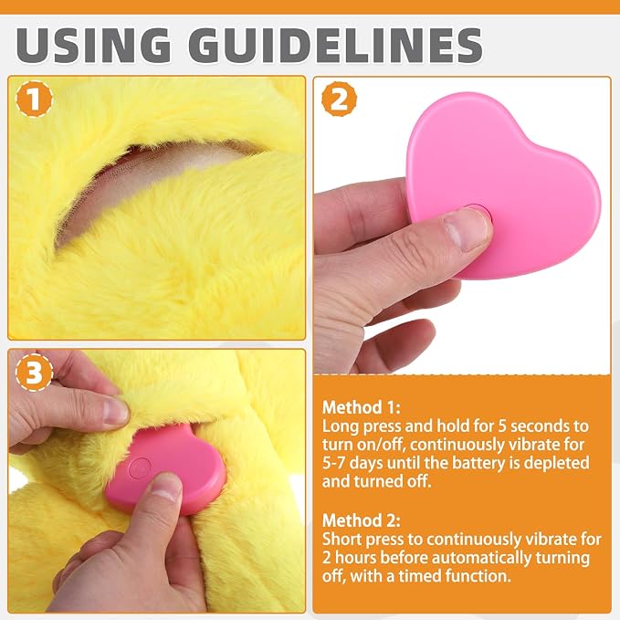 KOOLTAIL Calming Duck Toy for Dogs, Dog Heartbeat Stuffed Toy for Anxiety Relief, Plush Snuggle Toy for Puppy Calming Behavioral Training Sleep Aid Comfort for Small Medium Dog Pet Companion Pillow