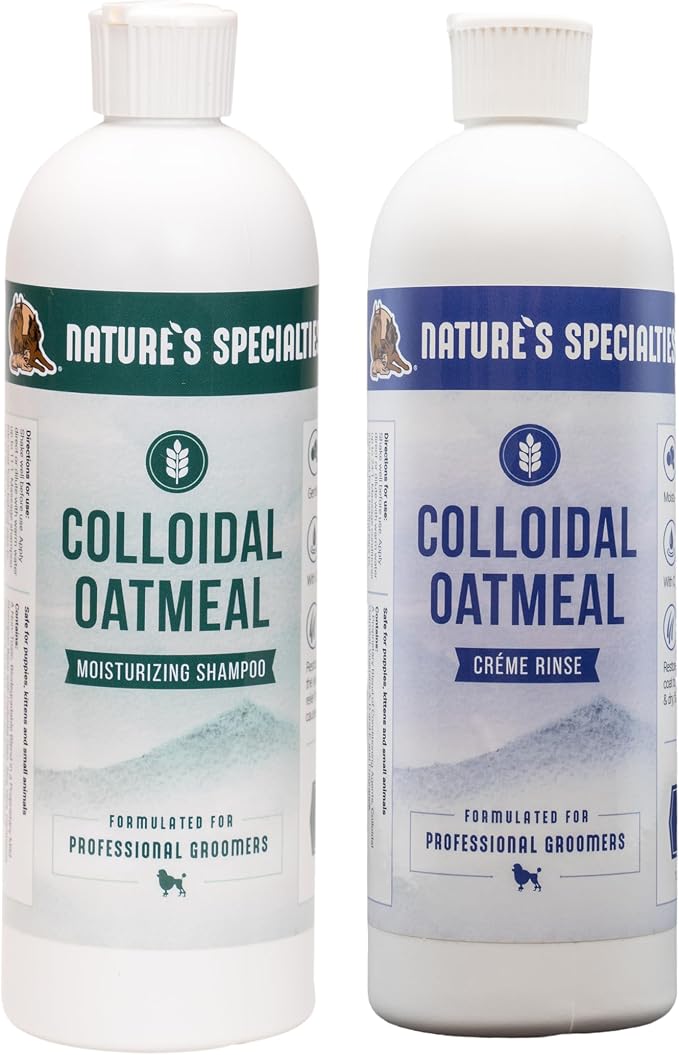 Nature's Specialties Oatmeal Shampoo and Rinse Dog Bundle, 16oz