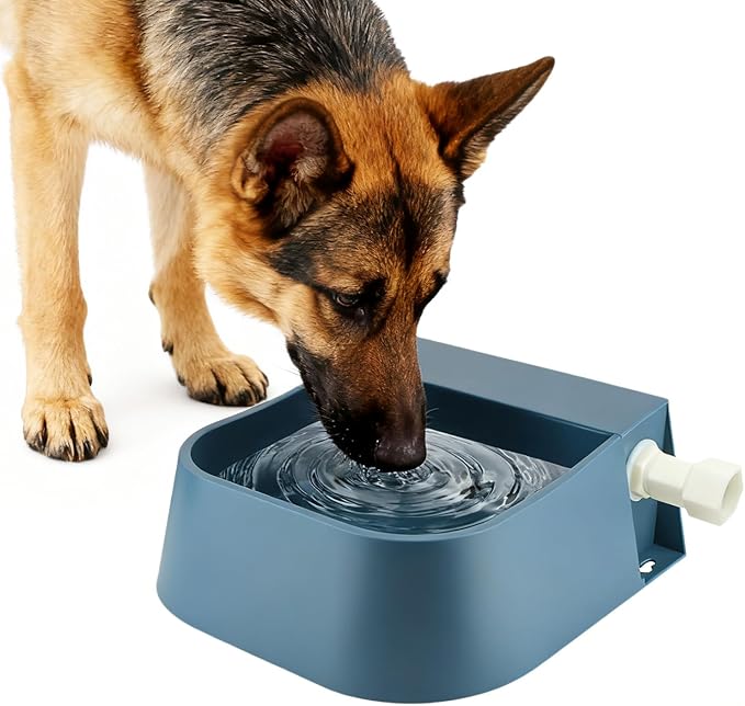 NAMSAN Outdoor Automatic Dog Water Dispenser, Large Water Bowl for All Kinds of Animals, Auto Refill Waterer for Pet Livestock, Water Trough Include Multi-Functional Adapter, Fit GHT Faucet