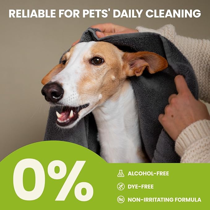 PawSono Ear Finger Wipes Eye Wipes for Dogs & Cats, Thicker Dog Ear Cleaner Wipes, Natural Relief Cat Ear Cleaner Dog, Pet Health Supplies for Dog Kitten Small Animal, Aloe Scent Deodorizing - 100 P