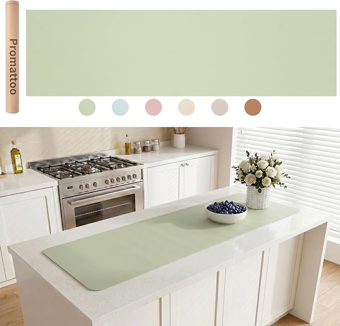 Extra Large Silicone Mat for Countertop & Table with Gift Tube Packaging, Thickened Non-Slip Heat Resistant Table Protector, Cuttable Waterproof Kitchen Prep & Kids Craft Mat