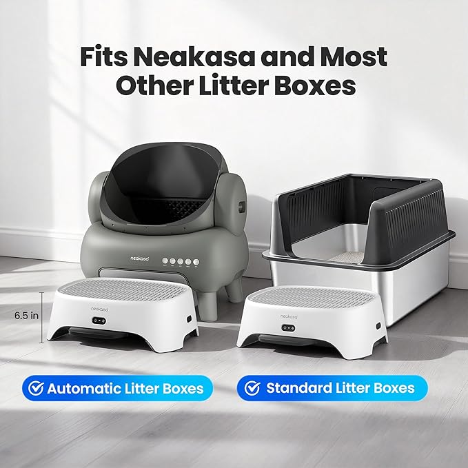 Neakasa Airstep, 2-in-1 Litter Box Air Purifier & Cat Step, 3-Mode Odor, Dust & Pet Hair Control, Air Filter Compatible with M1 Plus / M1 Lite and Most Automatic & Basic Litter Boxes