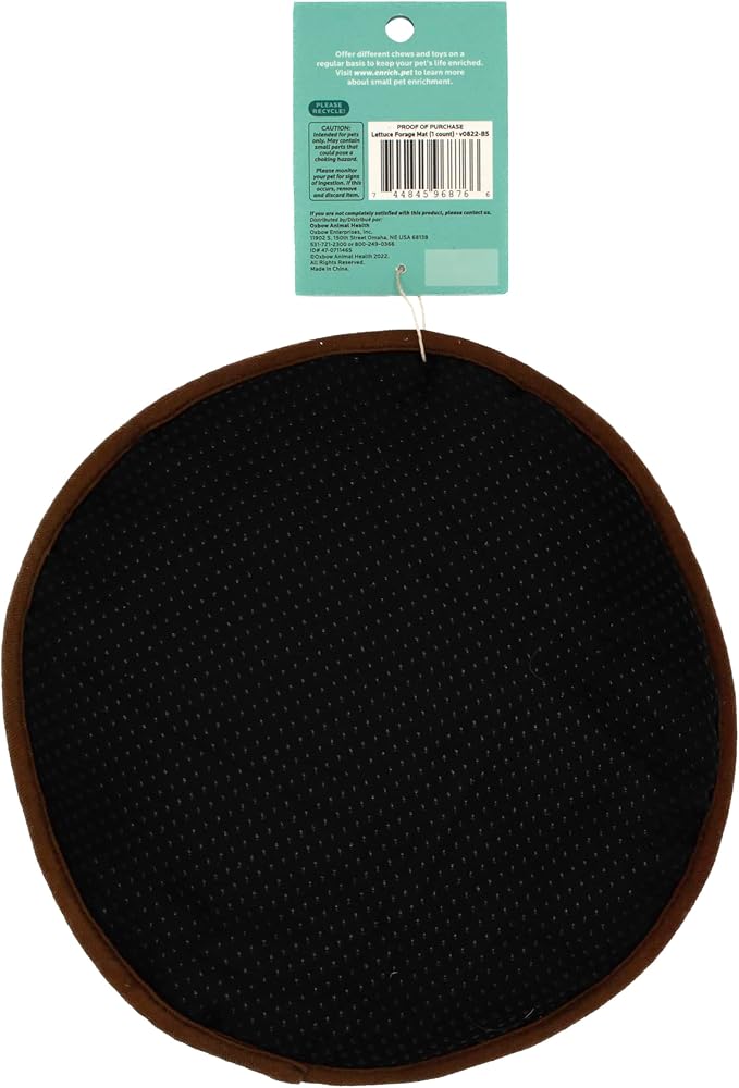 Oxbow Enriched Life Lettuce Forage Mat, Foraging Mat for Rabbits, Guinea Pigs, and Hamsters, Promotes Mental Stimulation and Foraging, Safe Enrichment Accessory, Small Pet Food Puzzle