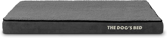The Dog’s Bed Replacement Outer Cover, Plush Fabric, Grey, Medium, 3-Inch