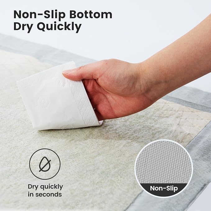 Gardner Pet 5XL Puppy Pads Extra Large, 37"x54" Super Absorbent & Leak-Proof Dog Pads, Nop-Slip Bottom Disposable Potty Training Pee Pads for Dogs Cats, 25 Count Grey