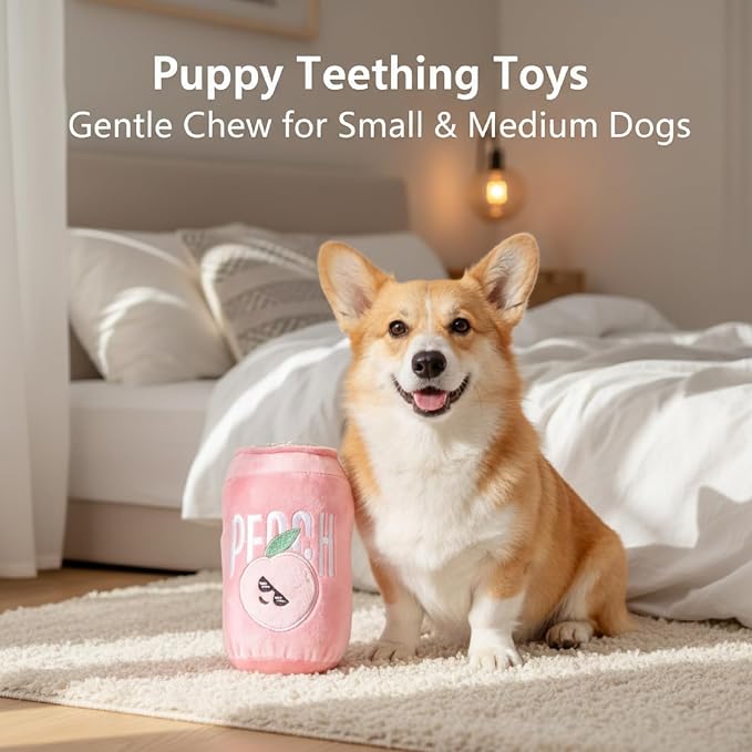 1 Pcs Puppy Toys to Keep Them Busy, Dog Squeaky Toys for Small, Medium Dogs, Puppy Teething Toys for Gentle Chew, Non-Destructive Play (Aqua)