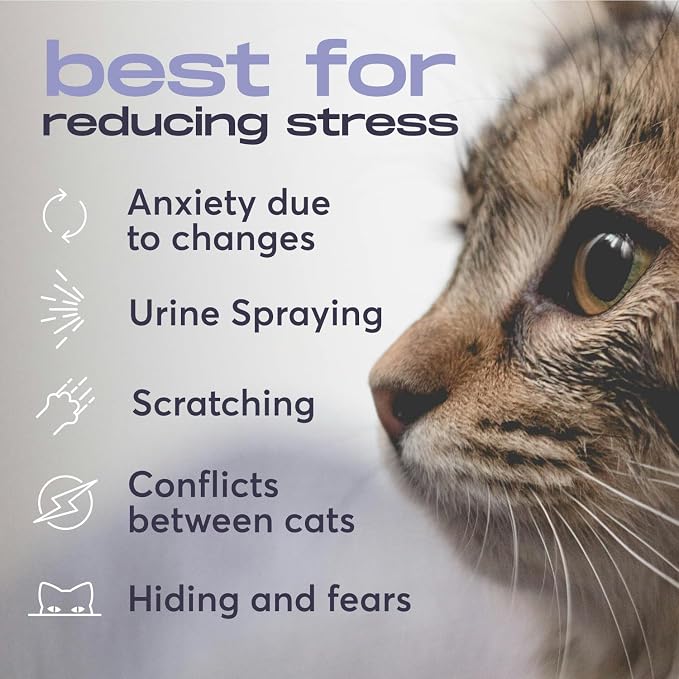 Cat Calming Diffuser Bundle – Long-Lasting 30-Day Formula with Pheromones for Stress Relief, Relaxation, and Anxiety Reduction in Cats Easy to Use – (1 Diffuser + 5 Refills)