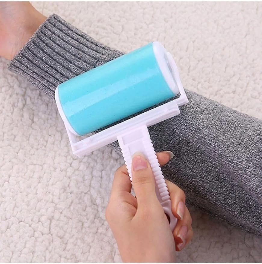 Lint Roller with Lid, Washable Reusable Pet Hair Remover, Portable Sticky Dust Collector Tool
