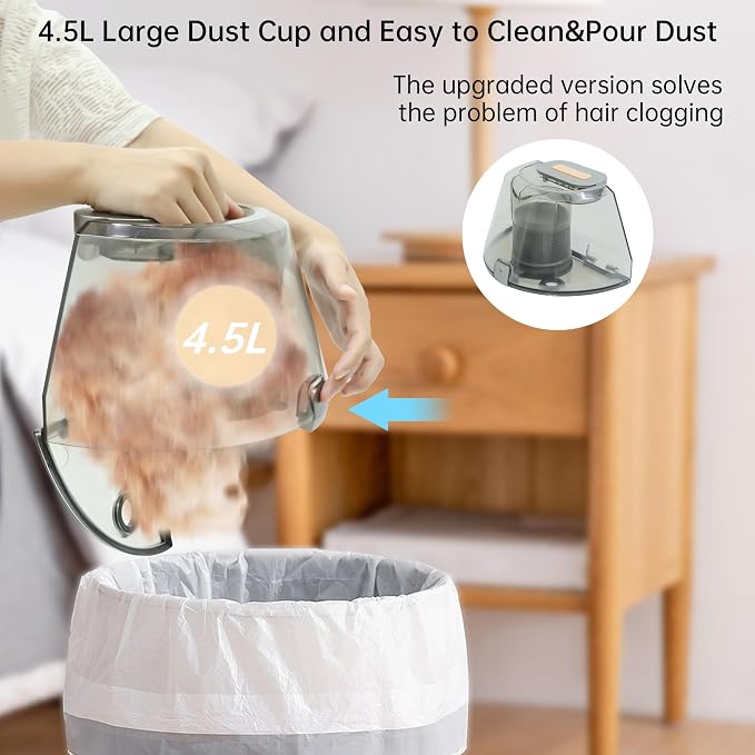 9-in-1 Pet Grooming Vacuum Kit – Dog Hair & Cat Hair Grooming, 18Kpa Suction, 4.5L Dust Bin, 1000W Hot Air Dryer, LED Display, Adjustable Grooming Clippers & Shedding Tool
