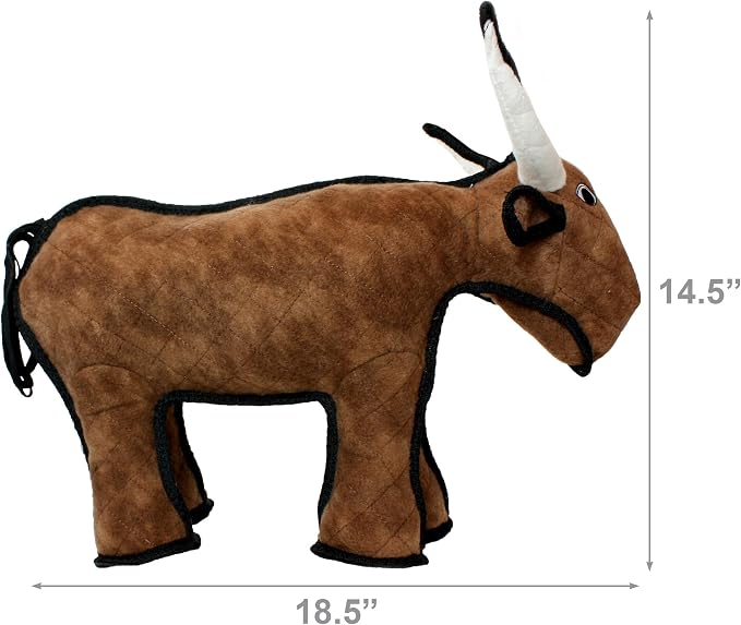 TUFFY® : 2 Pack Bull Dog Toy: Ultra Durable Plush Toy with Multiple Layers & Reinforced Seams, Washable and Floats, Original Construction