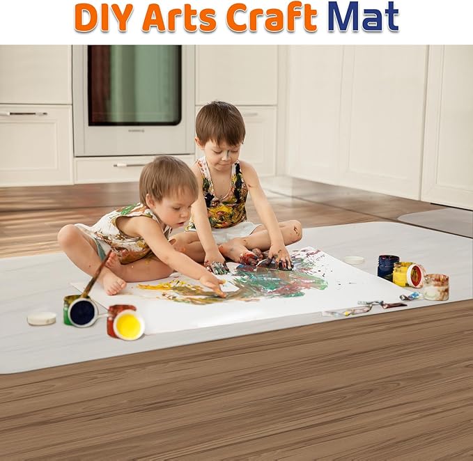 Warome Silicone Mat, 78.7”x 23.6” Heat Resistant Mats for Countertop, Extra Large Kitchen Counter Protector, Cuttable Counter Mat for Crafts- White Translucent