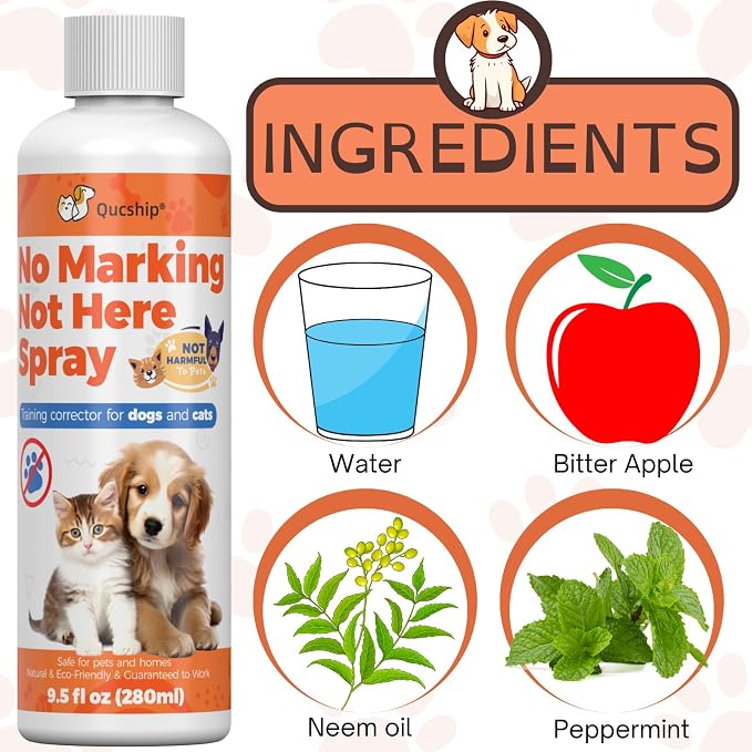 8oz Friendly with This Spray, Training Corrector for Puppies & Dogs, Reduce Unwanted Marking with This Dog Spray, Effective Solution to Curb Dog's Marking