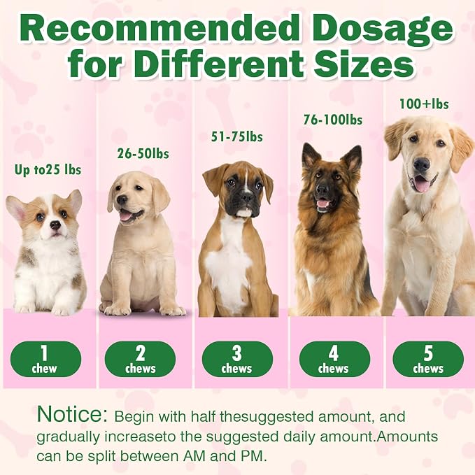 Calming Chews for Dogs 200 ct, Chicken Flavor, Melatonin of Dogs Travel, Veterinary Visits, Separation