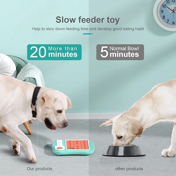 FOXMM Dog Puzzle Toys,Interactive Treat Puzzle Dog Toy for IQ Training & Mental Stimulating,Treat Puzzle Dispensing with Squeaky Design for Large Medium Small Smart Dogs