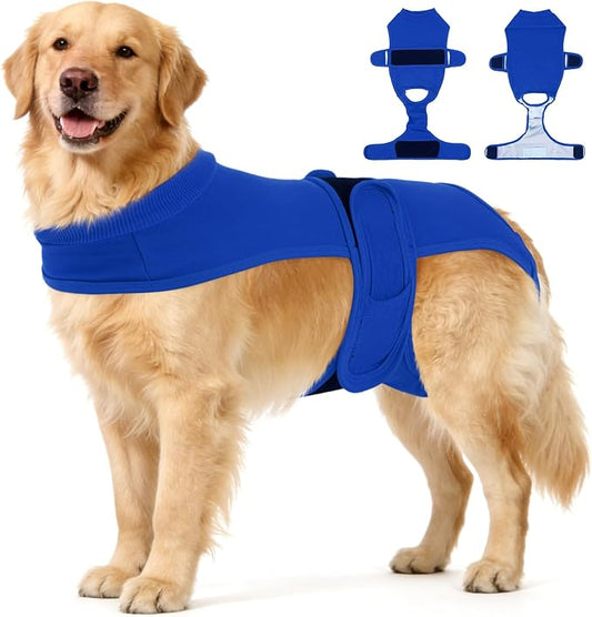 Dog Diapers for Female Dogs, Washable Reusable Female Dog Diapers, Leak Proof Doggie Underwear Sanitary Pants for Heat Cycle, Incontinence and Puppy Training, Adjustable Belly Bands- Blue 2XL