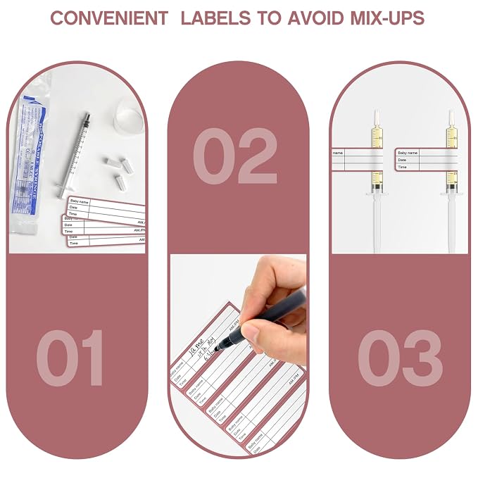 120 Sets 1ml Colostrum Collector Kit Include No Needle Colostrum Syringes with Caps 1mlx120, Stickerx120, 20ml Measuring Cupx4, Ziplock Storage Bagx12 for Breastmilk Collector