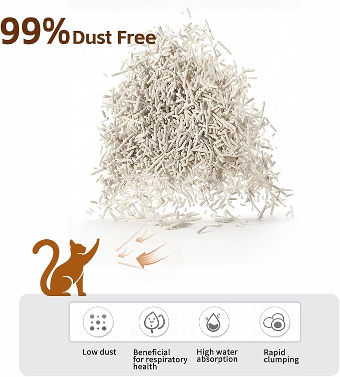 Tofu Cat Litter, Clumping, Low Dust, Natural Odor Control (5.5lb×3bags)